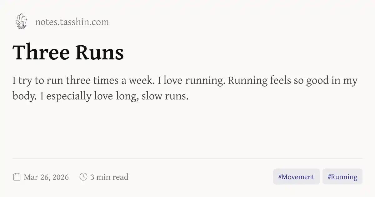 03 Run Three Runs